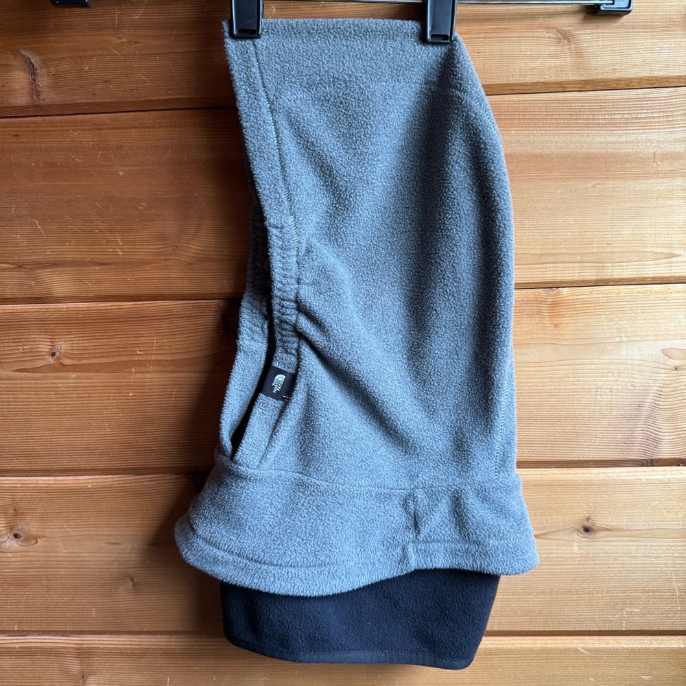 The North Face Gray Fleece Hood Hat | size youth small-medium
